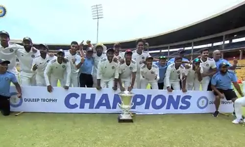 துலீப் கோப்பை கிரிக்கெட் இறுதிப்போட்டி: மேற்கு மண்டலத்தை வீழ்த்தி தெற்கு மண்டல அணி சாம்பியன்...!