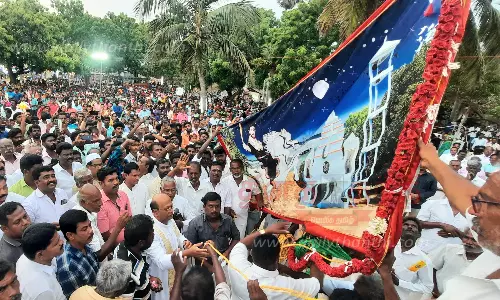 தங்கச்சிமடம் புனித சந்தியாகப்பர் ஆலய திருவிழா கொடியேற்றத்துடன் தொடங்கியது