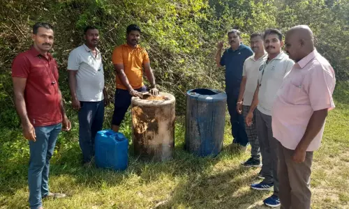 500 லிட்டர் சாராய ஊறல் அழிப்பு