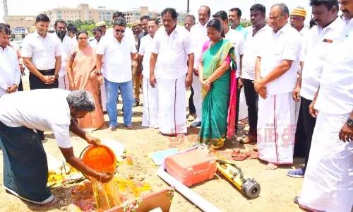 ரூ.50 கோடியில் வண்டியூர் கண்மாய் அழகுப்படுத்தும் பணி -அமைச்சர்கள் மூர்த்தி, பழனிவேல் தியாகராஜன் தொடங்கி வைத்தனர்