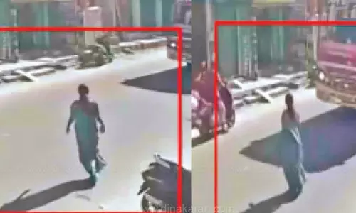 விபத்தில் பலியானால், மகனுக்கு கல்லூரி கட்டணம் செலுத்த அரசு நிவாரணம் கிடைக்கும் என எண்ணி பஸ் முன் பாய்ந்து தாயார் தற்கொலை