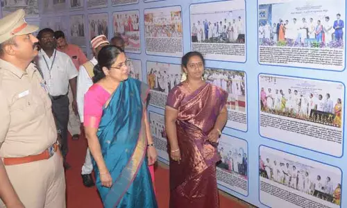 மாணவ-மாணவிகள் பங்கேற்ற தமிழ்நாடு தின ஊர்வலம்