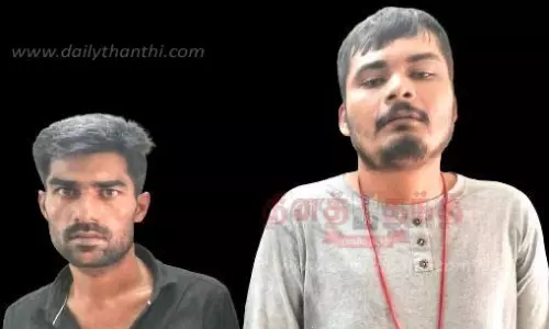 பெண்ணிடம் 7 பவுன் தாலிச்சங்கிலி பறிப்பு; 2 பேர் கைது