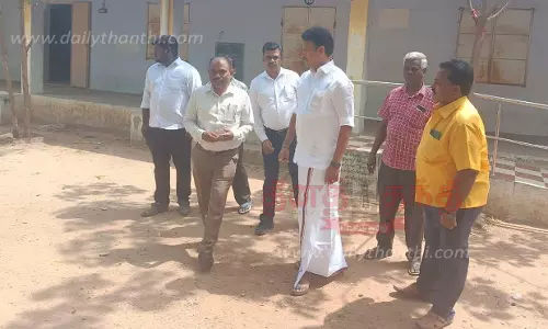 அமைச்சர் அன்பில் மகேஷ் பொய்யாமொழி அரசு பள்ளியில் திடீர் ஆய்வு