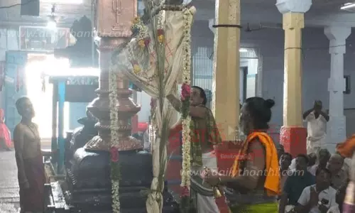 அம்பை சின்ன சங்கரன்கோவிலில் ஆடித்தபசு திருவிழா கொடியேற்றம்
