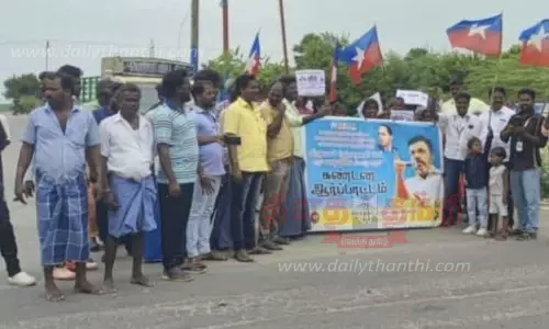 விடுதலை சிறுத்தைகள் கட்சியினர்  ஆர்ப்பாட்டம்