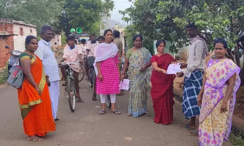 ஆண்டிப்பட்டி அருகே விழிப்புணர்வு சைக்கிள் ஊர்வலம்