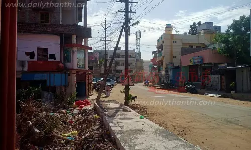 காமராஜர் சாலை விரிவாக்கப்பணிகள் மந்தம்