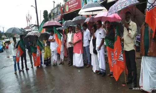 பல்வேறு கோரிக்கைகளை வலியுறுத்தி பந்தலூரில் பா.ஜ.க. ஆர்ப்பாட்டம்