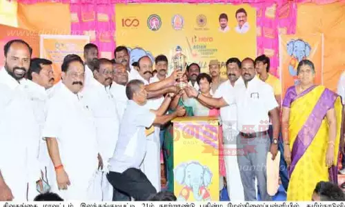 ஆக்கி போட்டி பரிசு கோப்பைக்கு சிவகங்கையில் வரவேற்பு