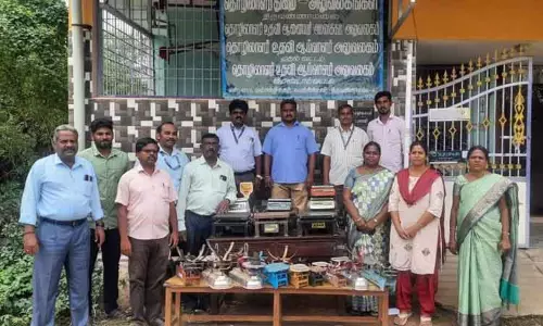 தொழிலாளர் துறை அதிகாரிகள் ஆய்வில் 19 தராசுகள் பறிமுதல்