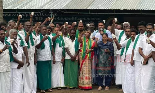 22-வது நாளாக விவசாயிகள் போராட்டம்