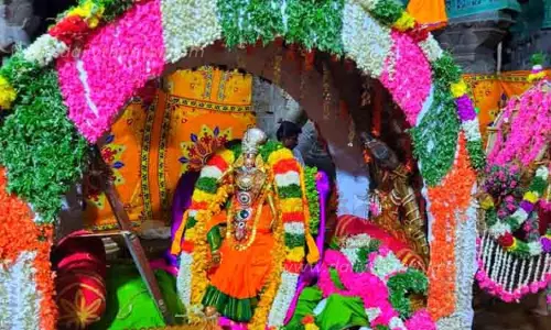 பூப்பல்லக்கில் மீனாட்சி அம்மன்