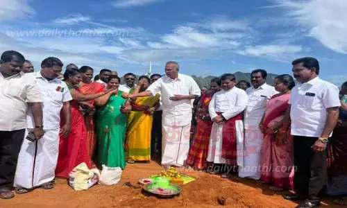 புதிய தரைமட்ட நீர்த்தேக்க தொட்டி-சபாநாயகர் அப்பாவு அடிக்கல் நாட்டினார்