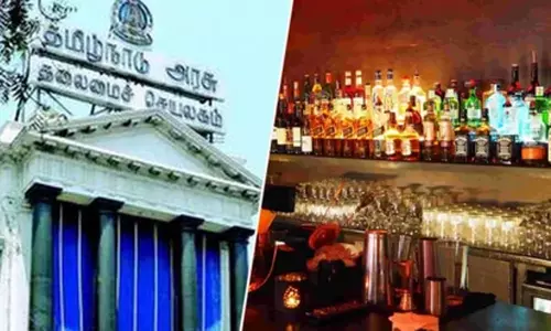 நட்சத்திர விடுதிகளில் மதுபான விற்பனை உரிமம் பெறுவதற்கான கட்டணம்  உயர்வு - தமிழக அரசு