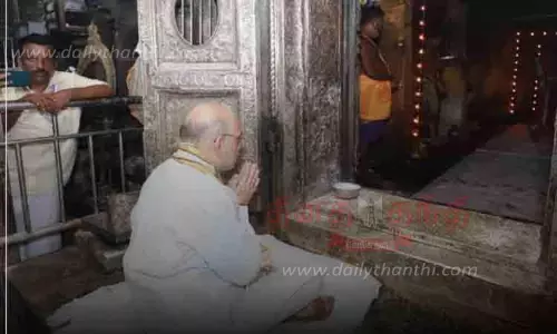 ராமேசுவரம் கோவிலில் அமித்ஷா தரிசனம்