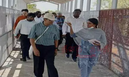 சேரன்மாதேவி, கல்லூர் ரெயில் நிலையங்களில் அதிகாரிகள் ஆய்வு