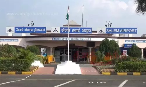 செப்டம்பர் மாதம் முதல் சேலம் விமான நிலையத்தில் மீண்டும் விமான சேவை தொடக்கம்..! செப்டம்பர் மாதம் முதல் சேலம் விமான நிலையத்தில் மீண்டும் விமான சேவை தொடக்கம்..!