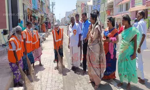 நகராட்சி தலைவி ஆய்வு