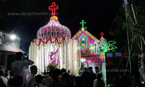 புனித சந்தன மாதா தேவாலய தேர் பவனி திருவிழா