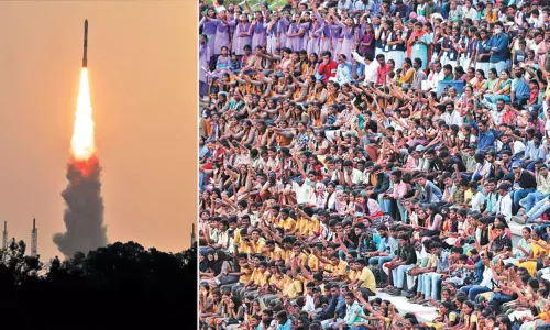 ஸ்ரீஹரிகோட்டாவில் இருந்து 7 செயற்கைகோள்களுடன் விண்ணில் பாய்ந்தது பி.எஸ்.எல்.வி. ராக்கெட்