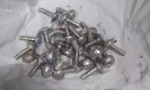 தங்க ஸ்குருக்களில் அலுமினிய முலாம் பூசி கடத்தல்