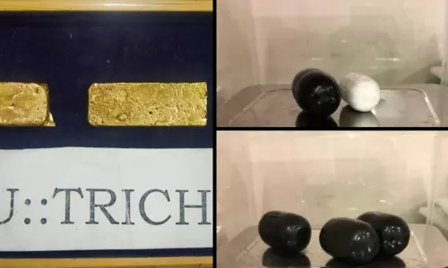 திருச்சி விமான நிலையத்தில் மலேசியாவில் இருந்து கடத்தி வந்த ரூ.71¾ லட்சம் தங்கம் பறிமுதல்