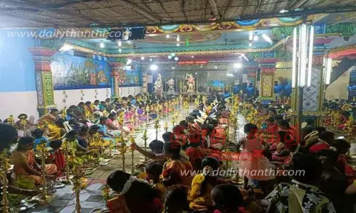 கோட்டை மாடசாமி கோவிலில் திருவிளக்கு பூஜை