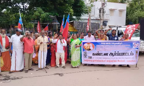 ஒடுக்கப்பட்டோர் வாழ்வுரிமை இயக்கம் ஆர்ப்பாட்டம்