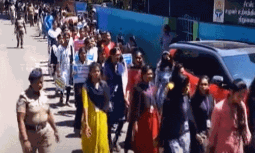 மணிப்பூர் விவகாரம்: மதுரையில் மாணவர்கள் அமைதிப்பேரணி