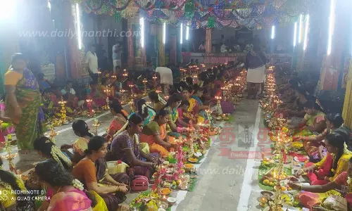 மார்க்க சகாயசாமி கோவிலில் திருவிளக்கு பூஜை