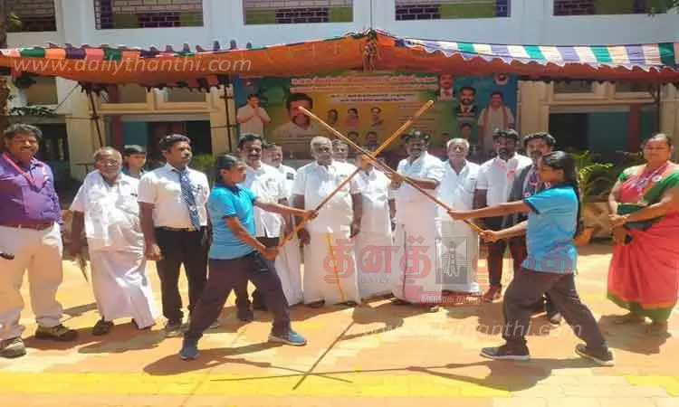 மாவட்ட சிலம்ப போட்டி