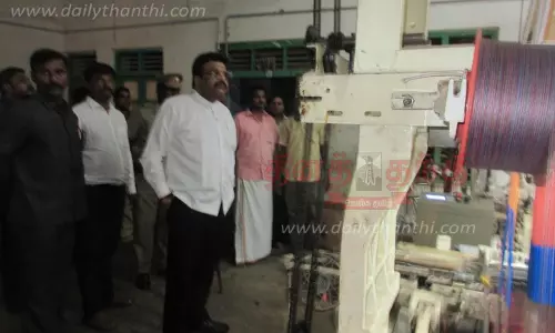 விசைத்தறி கூடங்களை இலங்கை துணை தூதர் ஆய்வு