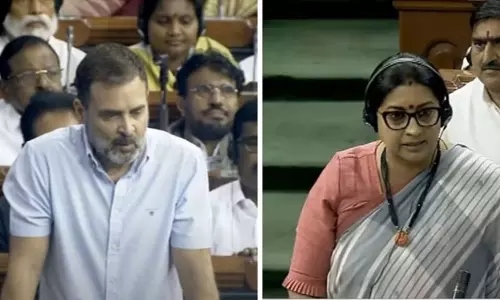 ஊழலைப் பற்றி பேசும்போது உங்கள் கூட்டணியில் உள்ள தி.மு.க.வை பாருங்கள் - ராகுல் காந்திக்கு ஸ்மிருதி இரானி பதிலடி