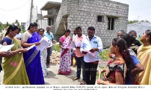 திட்ட பணிகளை கலெக்டர் உமா நேரில் ஆய்வு