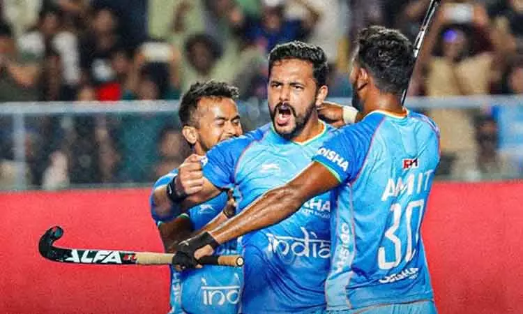 ஆசிய ஆக்கி : அரைஇறுதி போட்டியில் இந்தியா - ஜப்பான் அணிகள் நாளை மோதல் ஆசிய ஆக்கி : அரைஇறுதி போட்டியில் இந்தியா - ஜப்பான் அணிகள் நாளை மோதல்