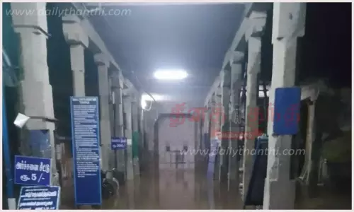 திருவாஞ்சியம் வாஞ்சிநாதர் கோவிலுக்குள் தண்ணீர் புகுந்தது