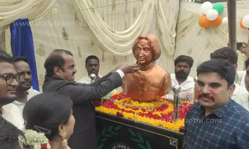 பாலக்கோடு அரசு மகளிர் பள்ளியில்அப்துல்கலாம் சிலை திறப்பு விழாடாக்டர் மயில்சாமி அண்ணாதுரை பங்கேற்பு