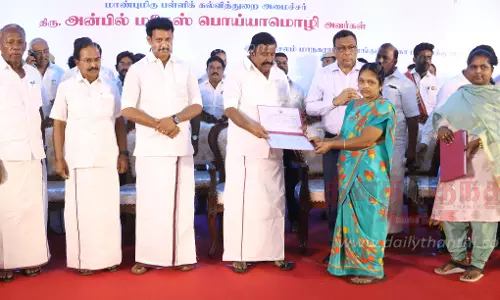 408 தனியார் பள்ளிகளுக்கு அங்கீகார ஆணை வழங்கும் விழா: எதிர் தரப்பினரும் பாராட்டும் வகையில் பள்ளிக்கல்வித்துறை செயல்படுகிறது-அமைச்சர் கே.என்.நேரு பேச்சு