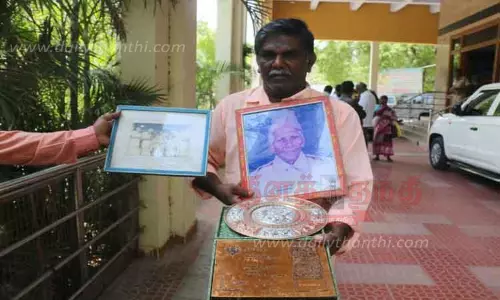 சுதந்திர போராட்ட தியாகி வாரிசுக்கு அரசு வேலை வழங்க வேண்டும்-கலெக்டரிடம் மனு