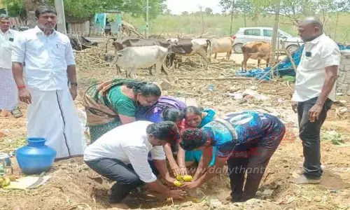 மேல்நிலை நீர்த்தேக்க தொட்டி கட்ட அடிக்கல் நாட்டு விழா