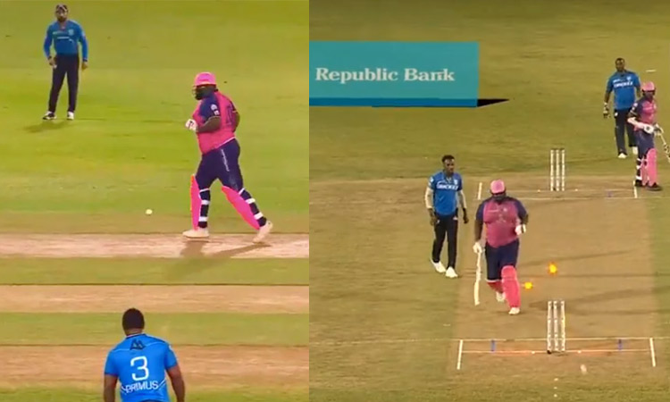 ஓவர் வெயிட்டால் ஓட முடியவில்லை.. ரன்-அவுட் ஆன வெஸ்ட் இண்டீஸ் வீரர்..! வைரலாகும் வீடியோ