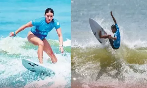 மாமல்லபுரத்தில் நடைபெற்று வரும் சர்வதேச அலைச்சறுக்கு போட்டி: இறுதிச்சுற்றுக்கு முன்னேறிய ஜப்பான் வீராங்கனைகள்