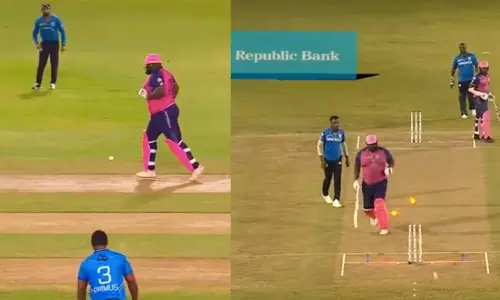 ஓவர் வெயிட்டால் ஓட முடியவில்லை.. ரன்-அவுட் ஆன வெஸ்ட் இண்டீஸ் வீரர்..! வைரலாகும் வீடியோ ஓவர் வெயிட்டால் ஓட முடியவில்லை.. ரன்-அவுட் ஆன வெஸ்ட் இண்டீஸ் வீரர்..! வைரலாகும் வீடியோ