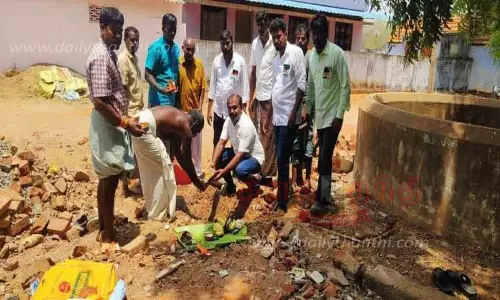 மேல்நிலை நீர்த்தேக்க தொட்டி அடிக்கல் நாட்டு விழா