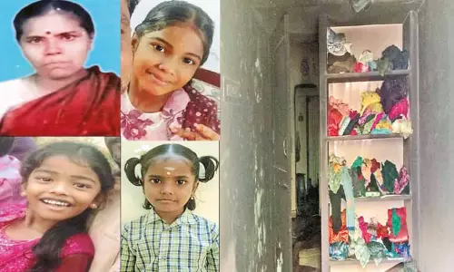 சென்னை மாதவரத்தில் 3 பேத்திகளுடன் பெண் சாவு; நச்சுப்புகை காரணமா? போலீஸ் விசாரணை சென்னை மாதவரத்தில் 3 பேத்திகளுடன் பெண் சாவு; நச்சுப்புகை காரணமா? போலீஸ் விசாரணை