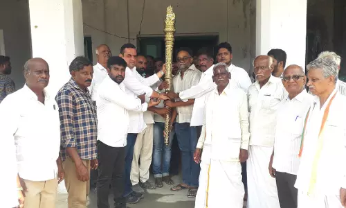 காங்கிரஸ் கட்சியினர் செங்கோல் யாத்திரை