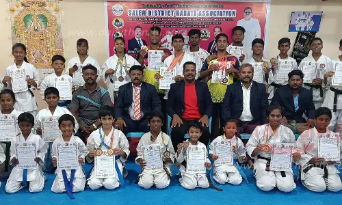மாநில கராத்தே போட்டியில்சேலம் மாணவர்கள் சாதனை