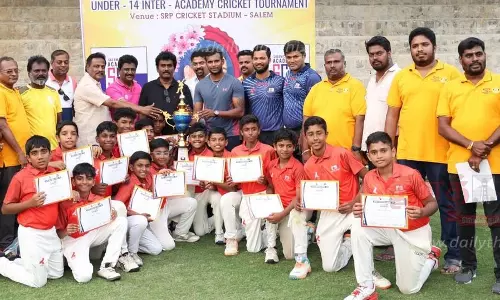 சேலத்தில்14 வயதுக்கு உட்பட்டோருக்கு மாநில கிரிக்கெட் போட்டி