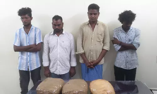 ஒடிசாவில் இருந்துவிழுப்புரத்துக்கு 5 கிலோ கஞ்சா கடத்தல்4 பேர் கைது